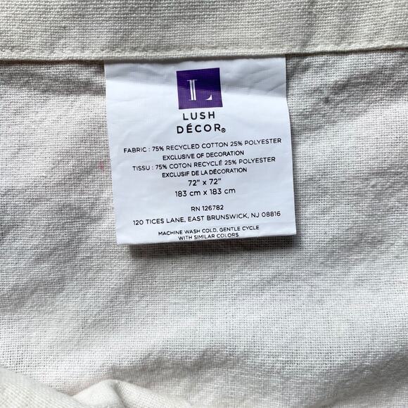 Lush Decor Holiday Joy Shower Curtain 72"x72" - Picture 4 of 5